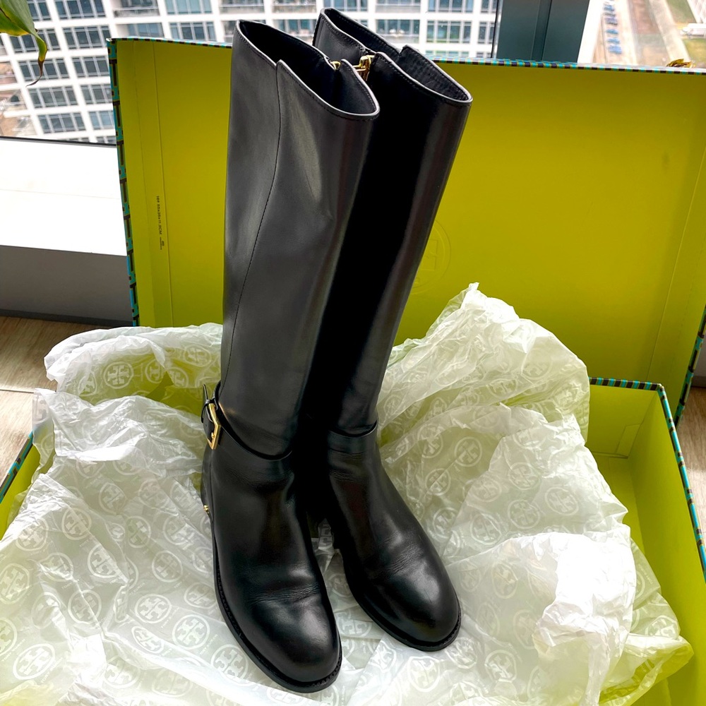Tory Burch leather  boots , size 6